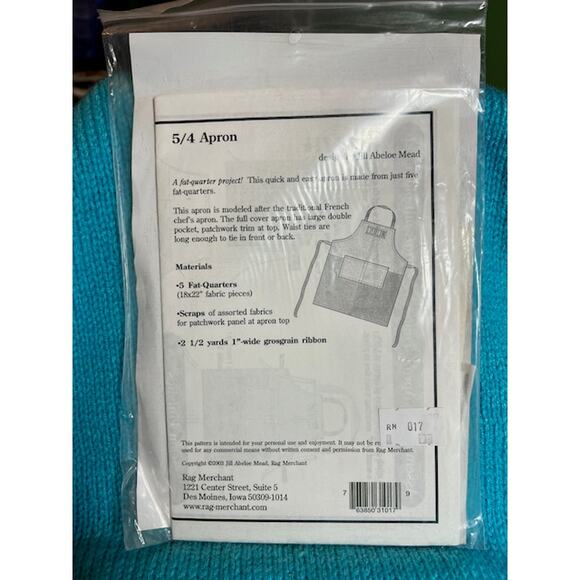 5/4 apron make with fat squares - Picture 2 of 2